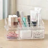 Double Acrylic Stackable Cosmetic Divided Organizer Makeup Holder