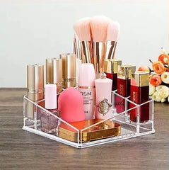 Transparent Triangle Lipstick Case, 8 Grid Acrylic Storage Box, Cosmetic Display Stand