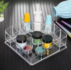 Transparent Triangle Lipstick Case, 8 Grid Acrylic Storage Box, Cosmetic Display Stand