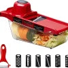 10 In 1 Mandoline Slicer Vegetable Cutter With Stainless Steel Blade Manual Potato Peeler Carrot Cheese Grater Dicer Kitchen Tool