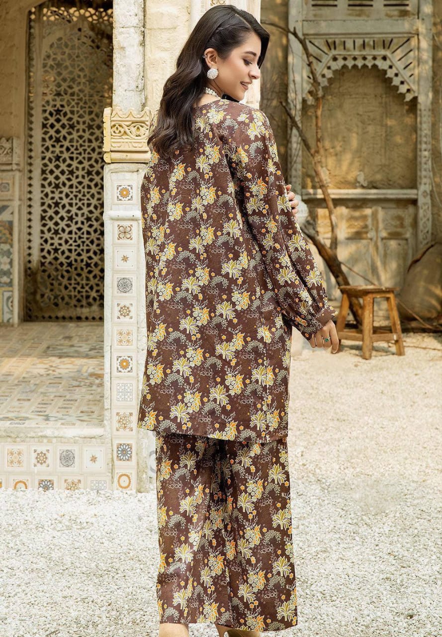 2 Pcs Safwa Women Unstitched Cambric Printed Suit OR-45