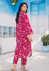 2  pcs women unstoitched khaddar printed suit TKC-04