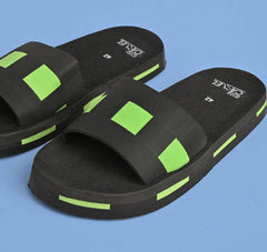 Black Camel Box Style Slides Green